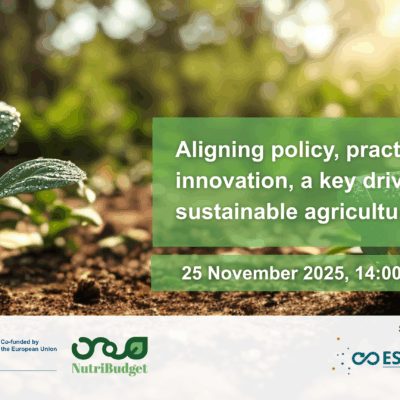 NutriBudget & ReNu2Cycle webinar: Aligning policy, practice & innovation for sustainable agriculture